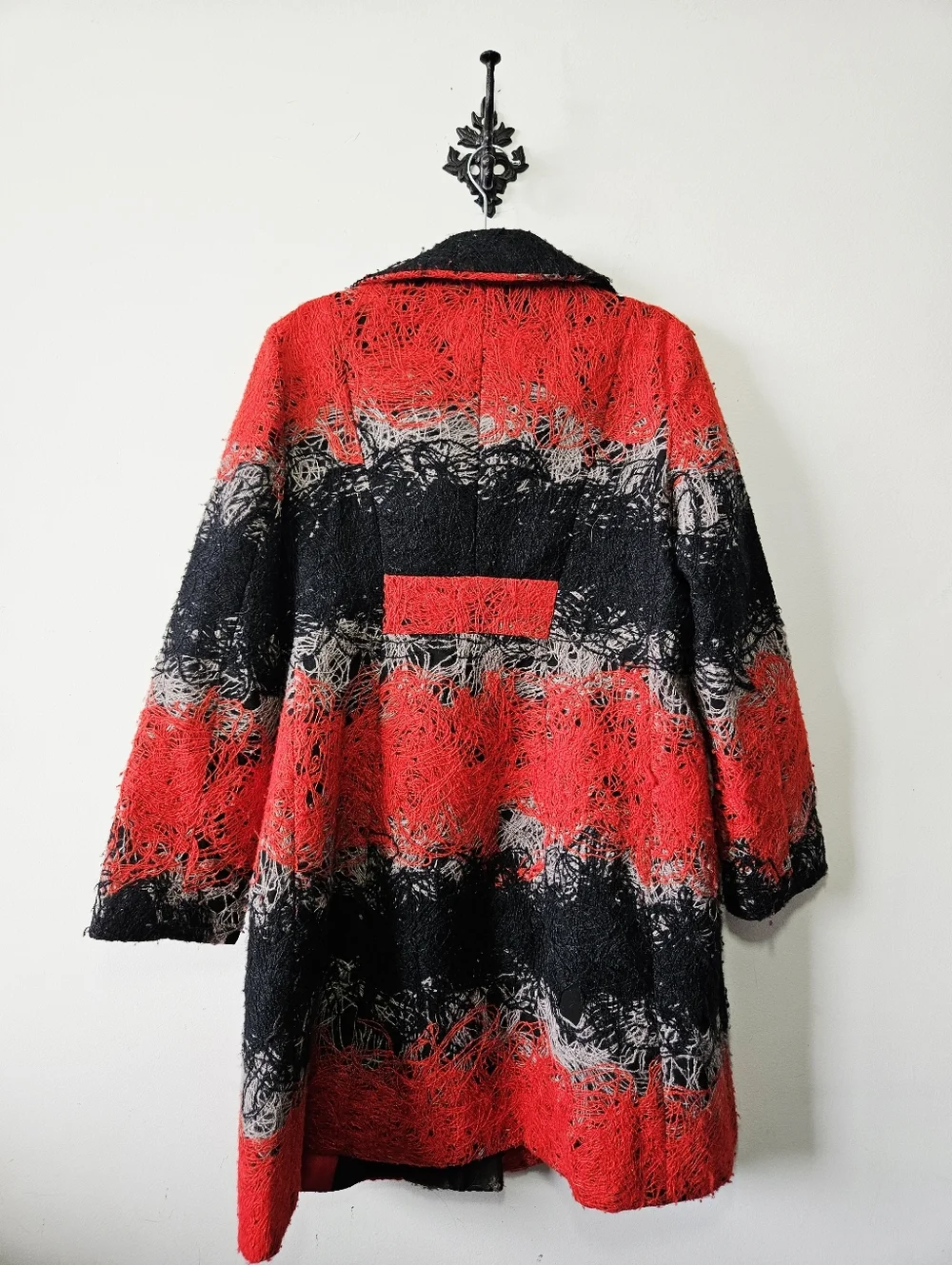 Desigual Textured Thread Coat Size 44 US XL Statement Coat Oversized Avant Garde - Picture 2 of 4